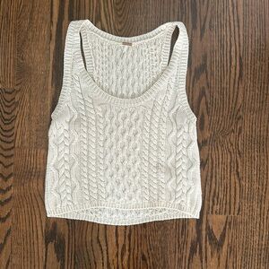 Freepeople cable tank top beige